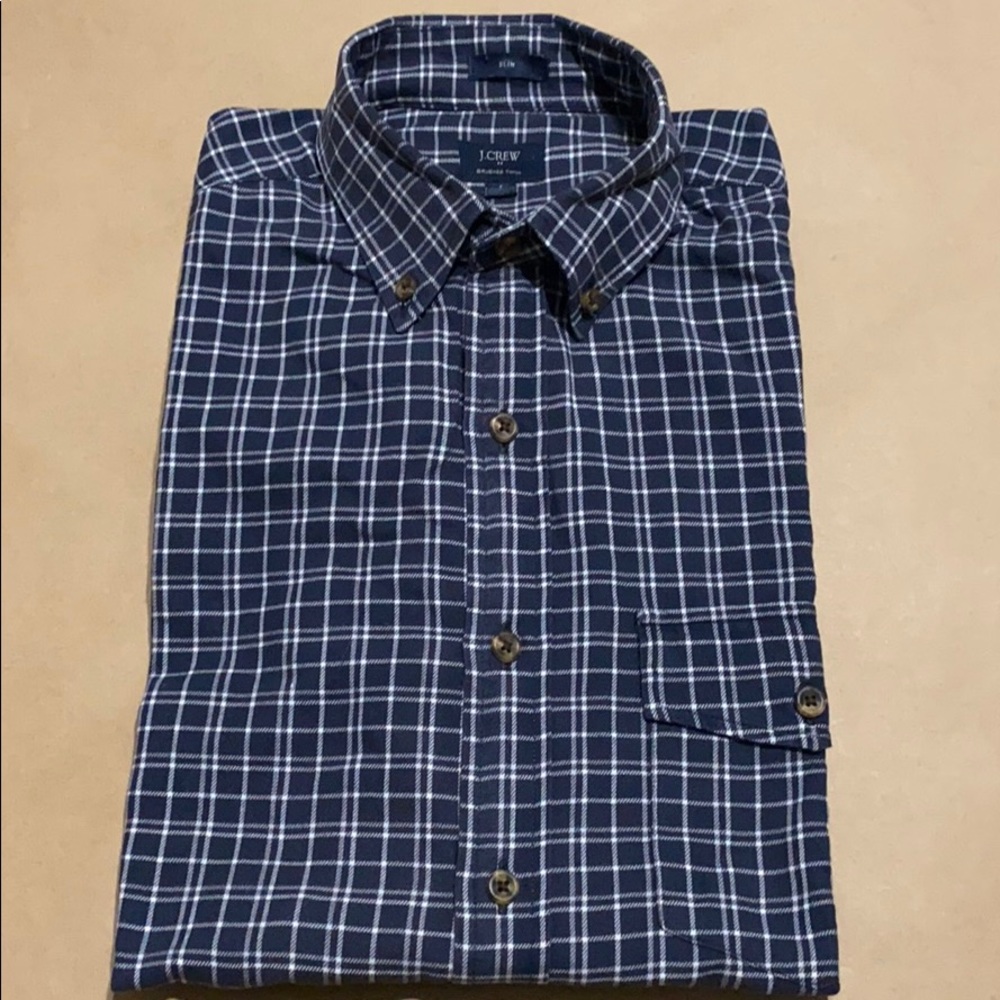 J.Crew Mercantile Brushes Twill Button Down